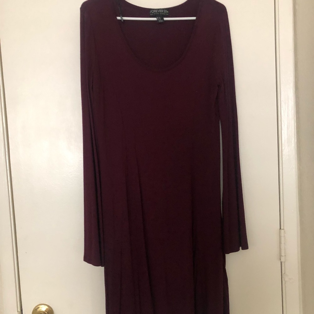 Maroon Skater Dress